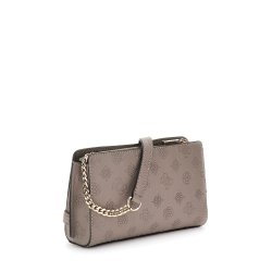 GUESS taske Zarela mini Dark Taupe logo