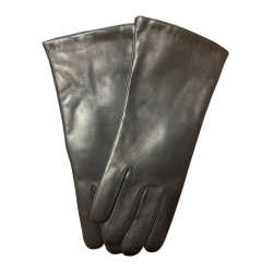 Randers damehandsker med kanin sort