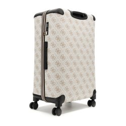 GUESS KUFFERT STOR 77 cm Berta travel Dark Taupe logo