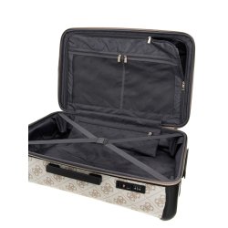 GUESS KUFFERT STOR 77 cm Berta travel Dark Taupe logo