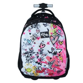 KAOS skoletaske p� hjul. flightheard trolley 2 i 1