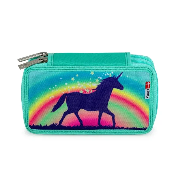 JEVA penalhus Twozip Rainbow Unicorn Candy