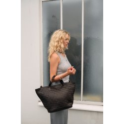 ADAX Lucca shopper Flora Dark brown